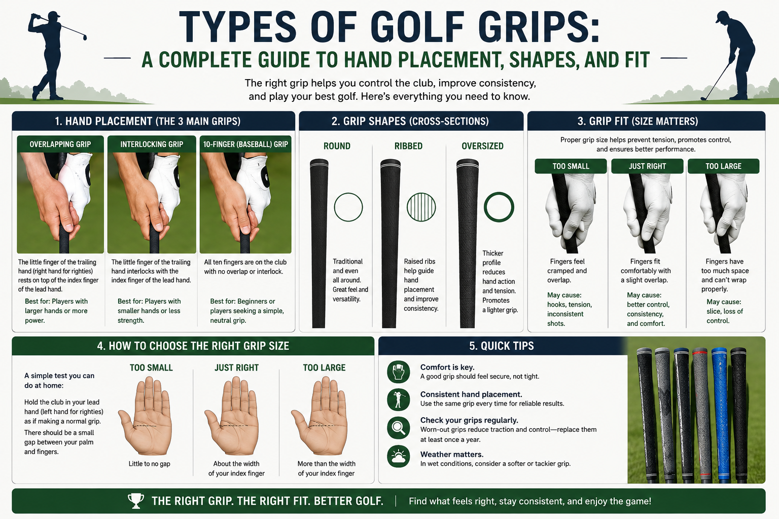 Types of Golf Grips: A Complete Guide to Hand Placement, Shapes, and ...