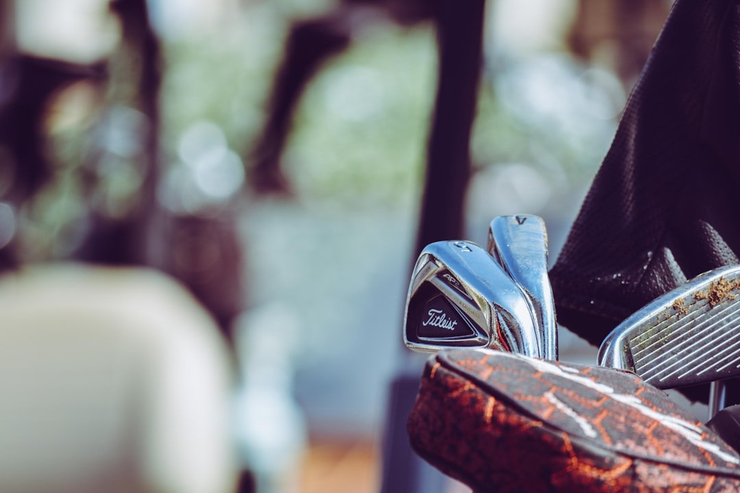 Irons and wedges in a golf bag, the clubs a golf club groove sharpener works best on